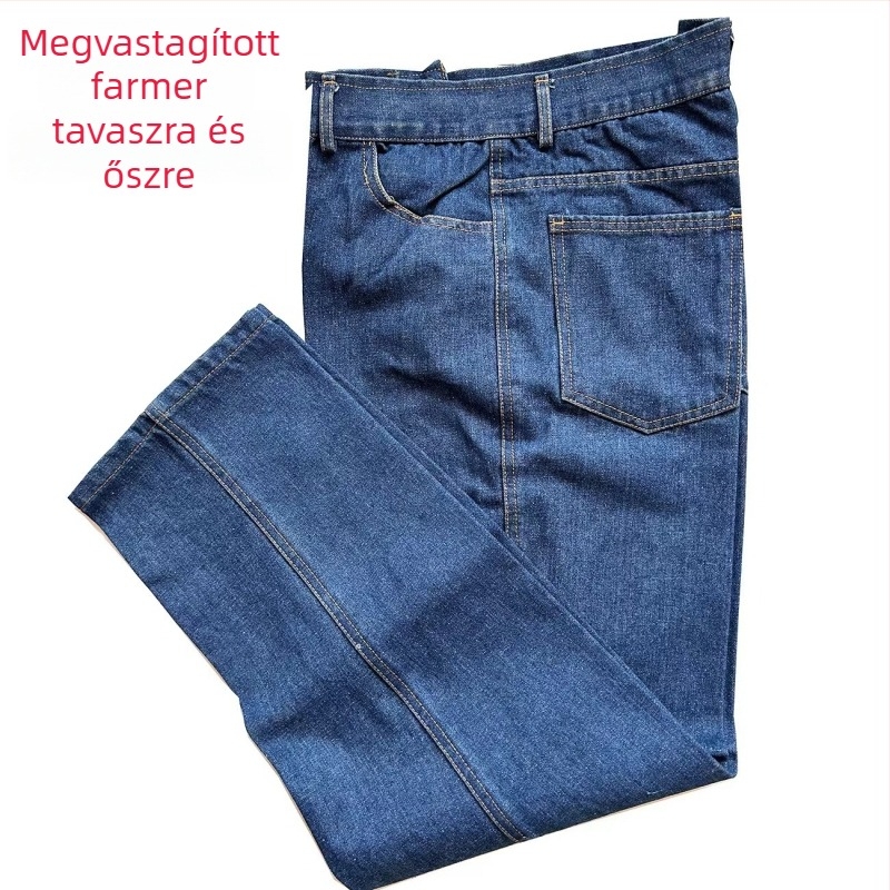 Denim munkaruha belső béléssel, dupla rétegű védőruha hegesztéshez, kopásálló és foltálló
