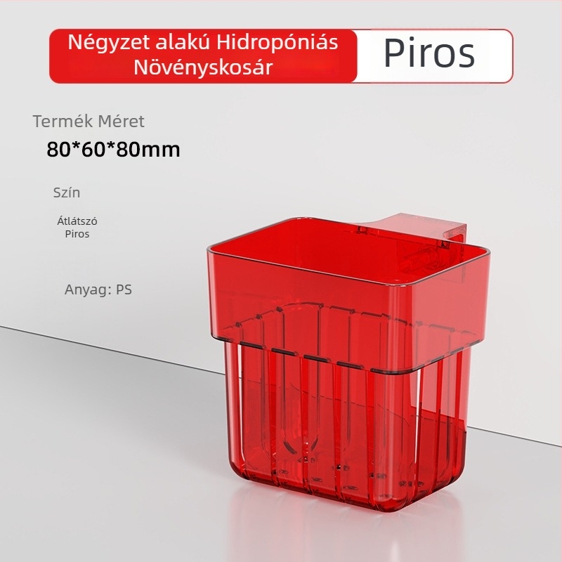 Akril anyagú hidroponikus ültetőkosár akváriumhoz, falra szerelhető dísz
