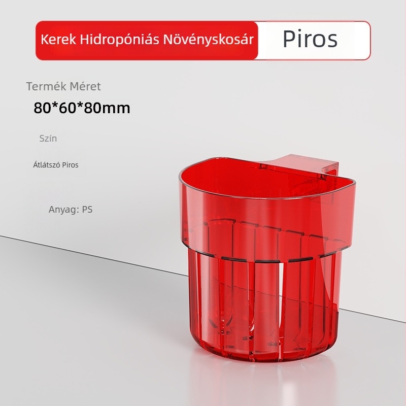 Akril anyagú hidroponikus ültetőkosár akváriumhoz, falra szerelhető dísz