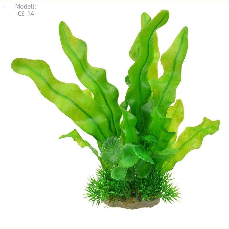 Yuzhijing Akvárium táj dekoráció – műanyag mesterséges vízi növények, 22 cm