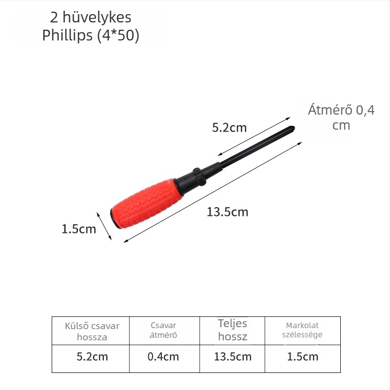Mágneses mini csavarhúzó készlet, Phillips és lapos fejű, kézi használatra