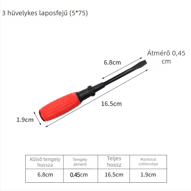 Mágneses mini csavarhúzó készlet, Phillips és lapos fejű, kézi használatra