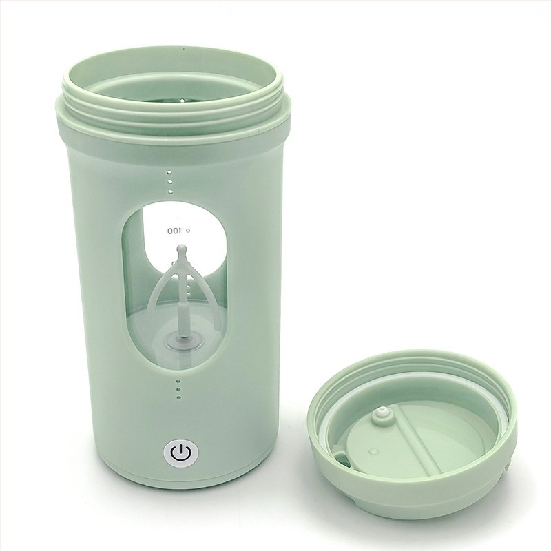 Elektromos keverő pohár USB töltéssel, nagy hőmérséklet-álló, szivárgásmentes, Tritan anyagú, protein shake-ekhez és smoothie-khoz