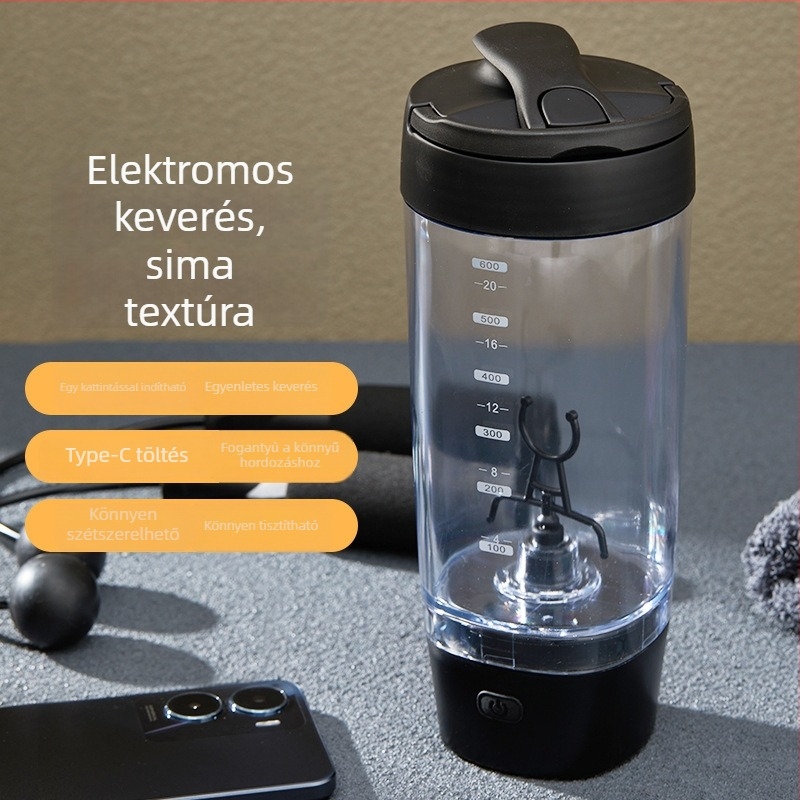Fehérje por shaker mérőskálával, nagy kapacitású, szivárgásmentes, fitnesz palack, üzleti ajándék, színes dobozos csomagolás