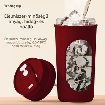 Elektromos automata keverőpohár egy gombos keveréssel, kávéhoz és tejporhoz, élelmiszer-minőségű anyagból, fitnesz ivóedény