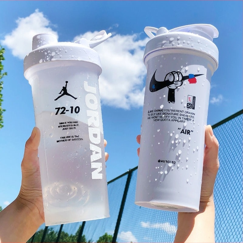 Sport shaker pohár, hordozható műanyagból, nagy kapacitású, ütésálló, hőálló, edzéshez