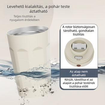 Elektromos, újratölthető, hordozható shaker pohár – automatikus keverés, kávéhoz és fehérje shake-hez (mini otthoni pohár)