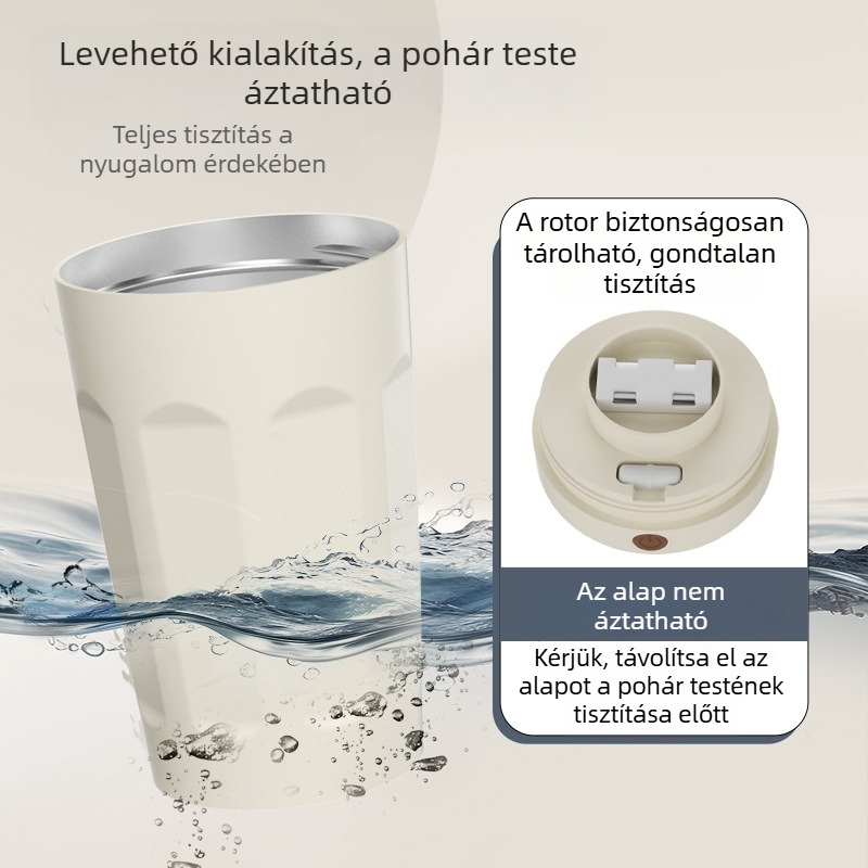 Elektromos, újratölthető, hordozható shaker pohár – automatikus keverés, kávéhoz és fehérje shake-hez (mini otthoni pohár)