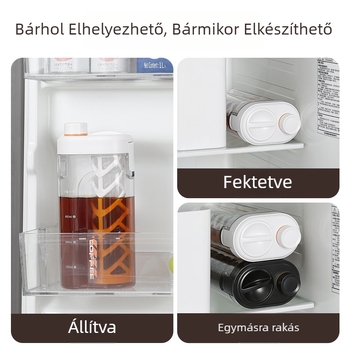 Hordozható, nagy kapacitású vízkanál hideg kávéáztatáshoz, szűrővel és mérőskálával, kültéri és beltéri használatra, hűtőszekrénnyel is használható
