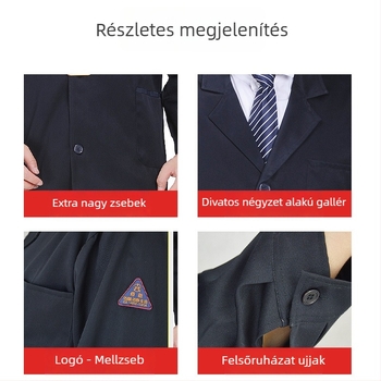 Antisztatikus laboratóriumi köntös, sav- és lúgálló védőruha