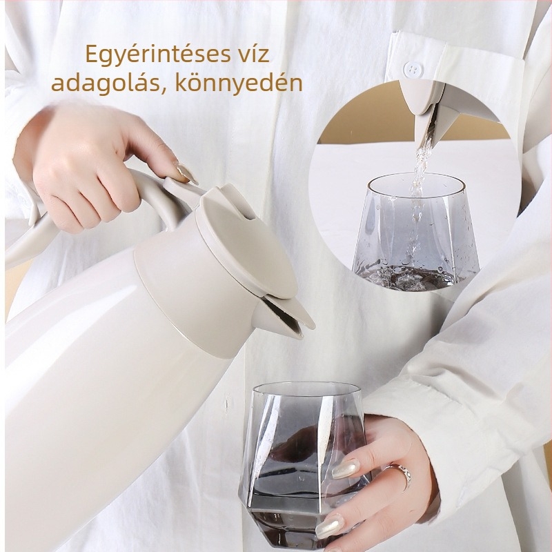Rozsdamentes acél 304 termosz, vákuumduplafalú, 2 literes kapacitás, otthoni használatra