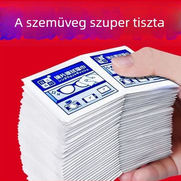 Egyszer használatos törlők szemüveg és lencsék tisztítására, por- és zsírtalanítás, hordozható gyorsszárító kendők mobiltelefonok és fényképezőgépek lencséihez