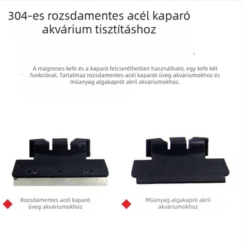 Erős mágneses tisztítóecset akvárium üvegéhez, dupla oldalú algamentesítő kefével