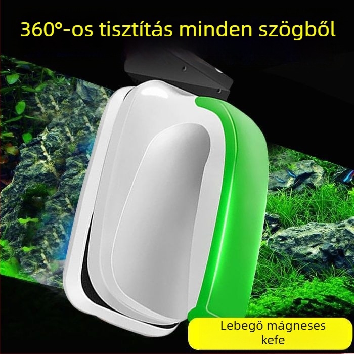 Erős mágneses tisztítóecset akvárium üvegéhez, dupla oldalú algamentesítő kefével