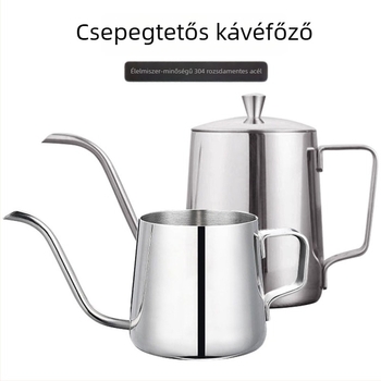 304 rozsdamentes acél gooseneck kávéfőző kanna, 600 ml