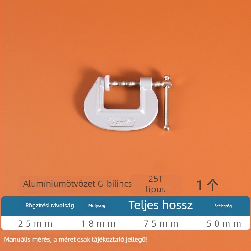 G- és C-alakú asztalos szorító, rögzítő szorító, gyors összeszorító eszköz, többfunkciós F-szorító