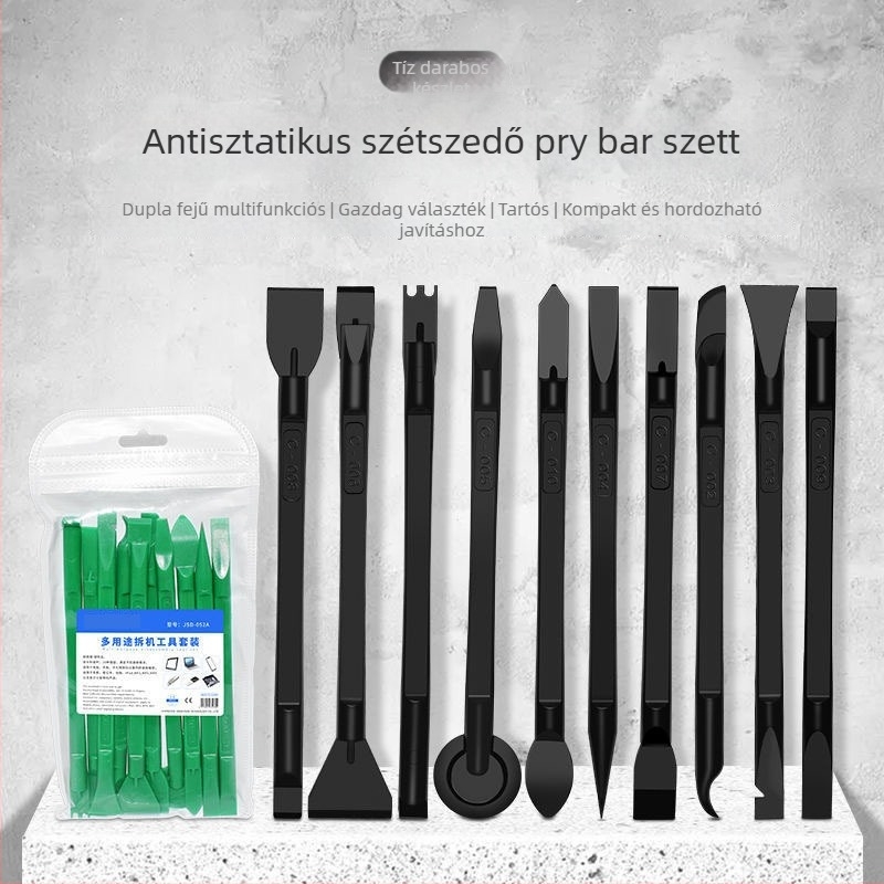 10 az 1-ben anti-statikus, kétfejű műanyag nyitóeszköz mobiltelefon javításához