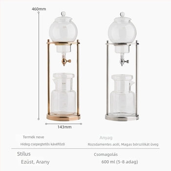 Üveg Ice Drip kávéfőző kanna – otthoni és kereskedelmi használatra