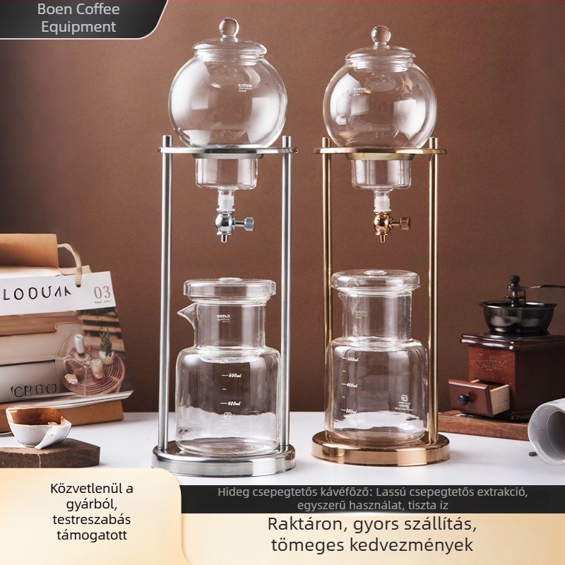 Üveg Ice Drip kávéfőző kanna – otthoni és kereskedelmi használatra