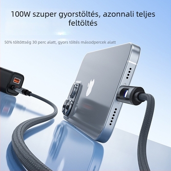Dk USB-C és Micro-USB gyorstöltő kábel, szilikonból készült, 1–2 m, fekete