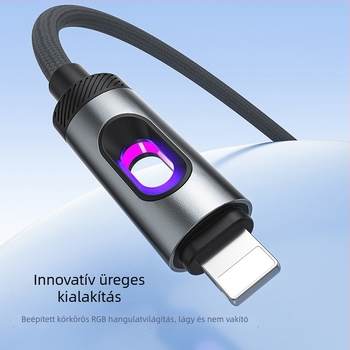 Dk USB-C és Micro-USB gyorstöltő kábel, szilikonból készült, 1–2 m, fekete