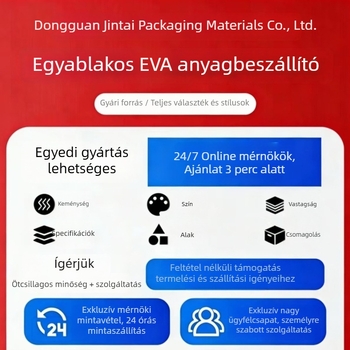 Nagy sűrűségű EVA hab anyagú belső párna, faragott kivitel, tűzálló és antistatikus, ütéscsillapító habsáv