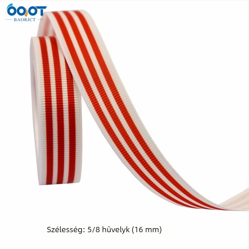 1,6 cm széles barázdált szalag DIY dekorációhoz