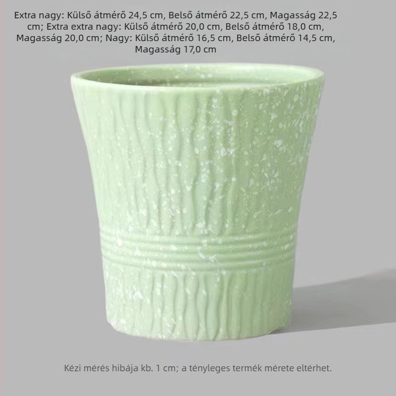 Beltéri kerámia virágtartó, nagy átmérőjű, skandináv stílusú, extra nagy