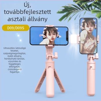 D09 Mini mobiltelefon állvány selfie-hez és élő közvetítéshez, összecsukható asztali tripod, hordozható, stabil szabadalmaztatott dizájn
