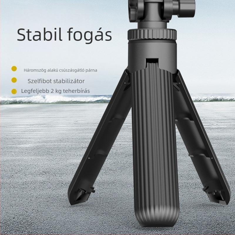 D09 Mini mobiltelefon állvány selfie-hez és élő közvetítéshez, összecsukható asztali tripod, hordozható, stabil szabadalmaztatott dizájn