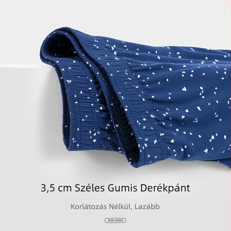 Star Arlo férfi pamut lélegző boxeralsó, laza szabás, magas derék, plusz méret, égboltos mintával