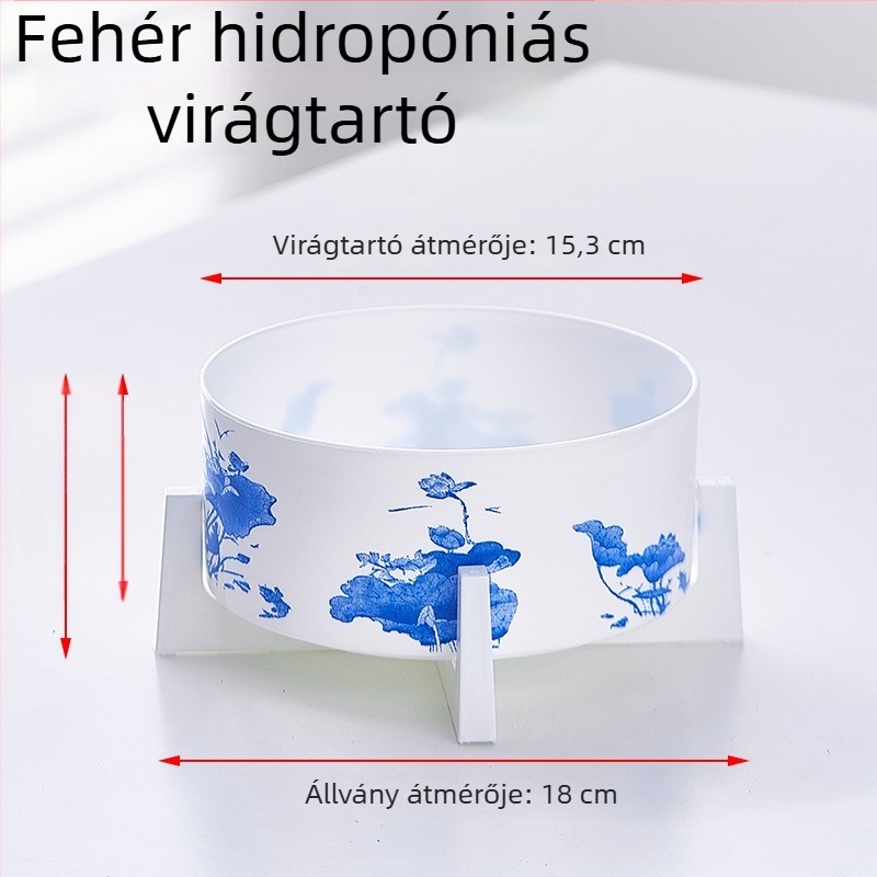 Hidroponikus növénytartó edény gyantából narciszok, pénzfa, vízi liliom és lotusz számára