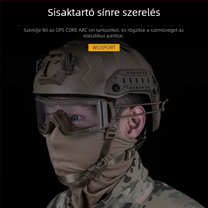 WOSPORT W810 taktikai védőszemüveg kerékpározáshoz, több viselet mód, sisakkal kompatibilis