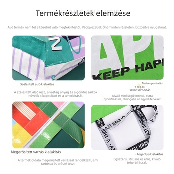 Vastag nem szőtt anyagból készült kígyóbőr mintás tote táska, egyedi logóval, környezetbarát vállalati képzésekhez