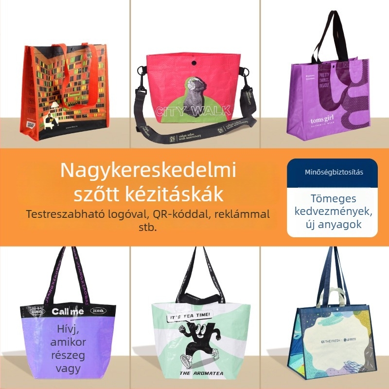 Vastag nem szőtt anyagból készült kígyóbőr mintás tote táska, egyedi logóval, környezetbarát vállalati képzésekhez