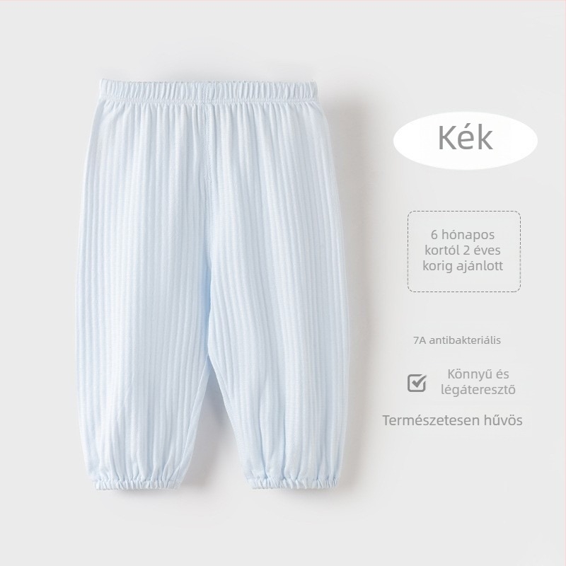 Gyerekeknek szúnyogriasztó nyári nadrág, vékony pamutból, kényelmes alváshoz és szabadidőre