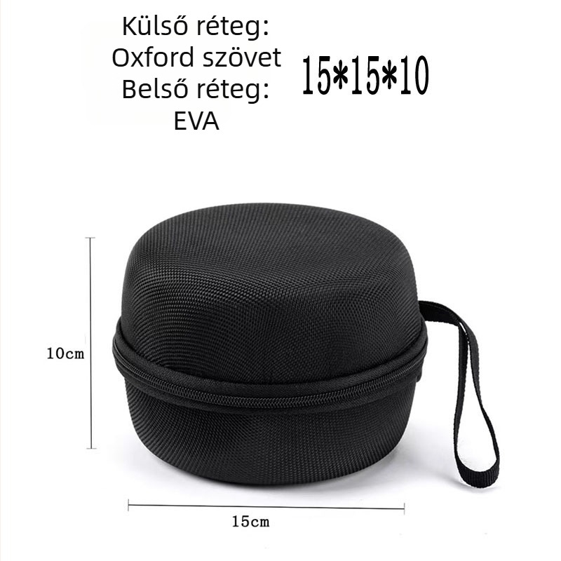 Taktikai EVA fejhallgató tároló tok, over-ear fejhallgatókhoz, merev héj, por- és ütésálló, cipzáros