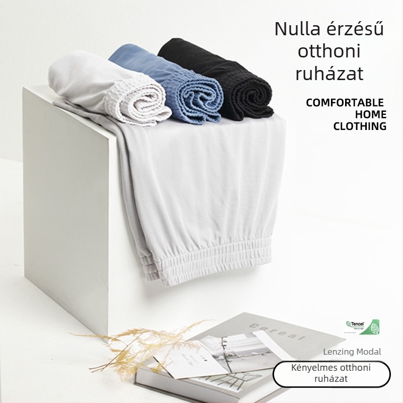 Férfi modal szabadidőshortok, középtalpas, légáteresztő, bőrbarát, egyszínű