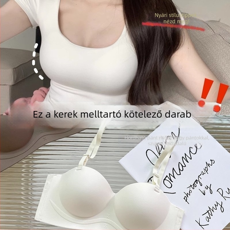 White Jasmine varrat nélküli push-up melltartó kismellű nőknek, vállpántok nélkül, láthatatlan a ruhák alatt, állítható, nyári viselet