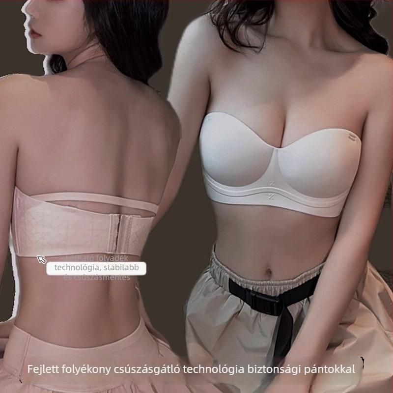 White Jasmine varrat nélküli push-up melltartó kismellű nőknek, vállpántok nélkül, láthatatlan a ruhák alatt, állítható, nyári viselet