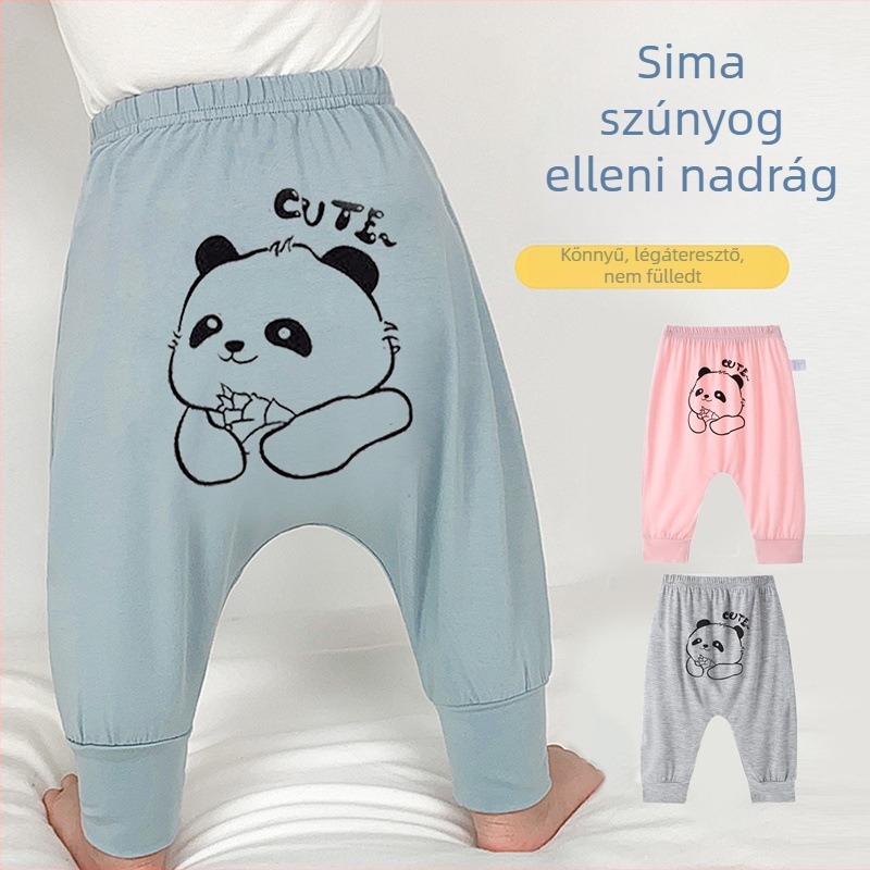 Babák nyári nadrágok modal anyagból, könnyűek, szúnyogellenes védelemmel, szabad szabású