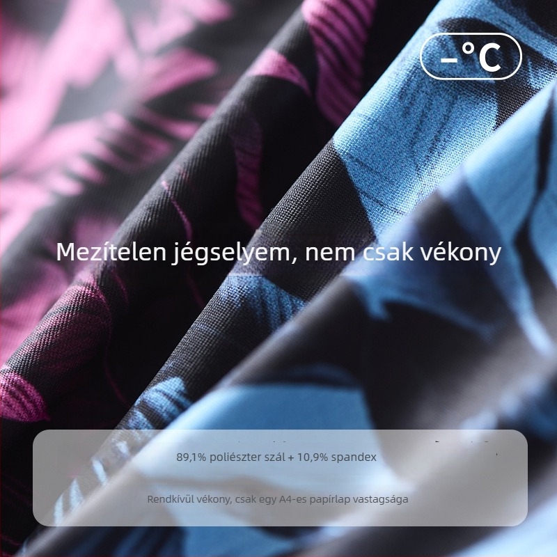 Férfi ice-silk boxeralsók divatos mintákkal, középső derekú, kényelmes egész évben, plusz méret, gyorsan száradó, otthoni viselet