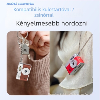 1080P HD mini utazó kamera kijelzővel, hordozható kulcstartó, vloghoz, retro stílus, diákoknak