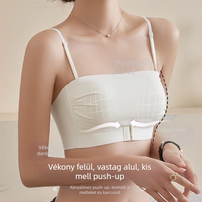 Női strapless formázó melltartó, anti-slip, vékony formázó kosár, levehető vállpántok, elöl záródó, elegáns hátsó vonal