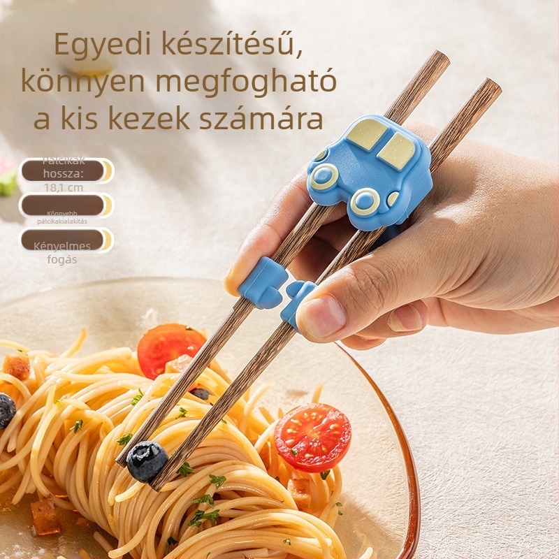 Gyerekeknek szánt edzőpálcikák készlet, csúszásmentes szilikon, 3–6 éveseknek, aranyos rajzfilm-stílus