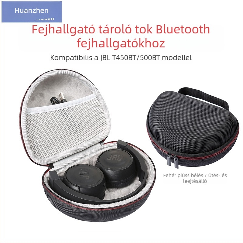 JBL T450BT/500BT vezeték nélküli fejhallgató tároló táska – hordozható, nyomásálló utazási védőtok