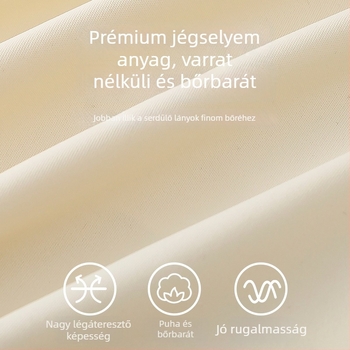 Lányok fejlődési fehérneműje, teljes kosár, rögzített széles vállpántok, hullámos szegély, bőrbarát, láthatatlan