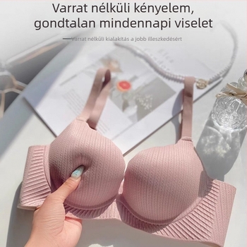 Varrás nélküli push-up fehérnemű szett kismellű nőknek, 3/4 kosár, vastagabb kosár