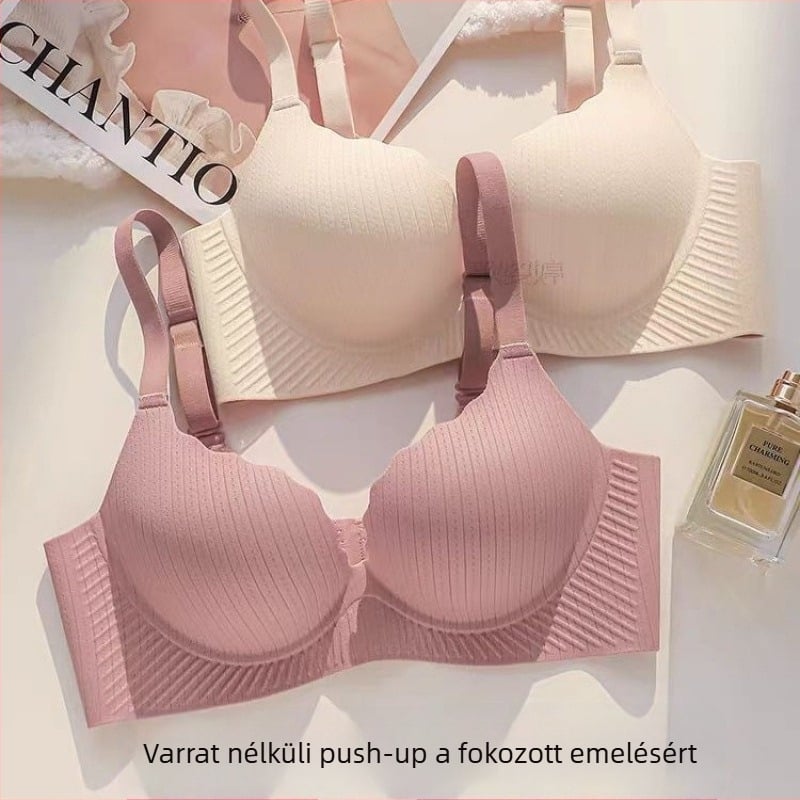 Varrás nélküli push-up fehérnemű szett kismellű nőknek, 3/4 kosár, vastagabb kosár