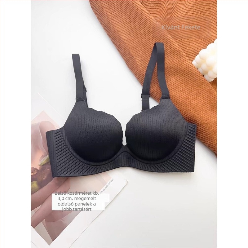 Varrás nélküli push-up fehérnemű szett kismellű nőknek, 3/4 kosár, vastagabb kosár